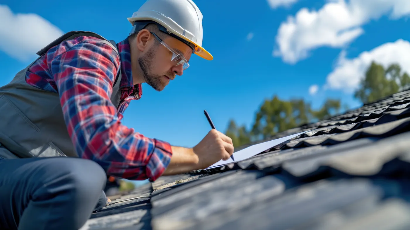 RR Roofing licensed local roofer performing professional roof inspection in California